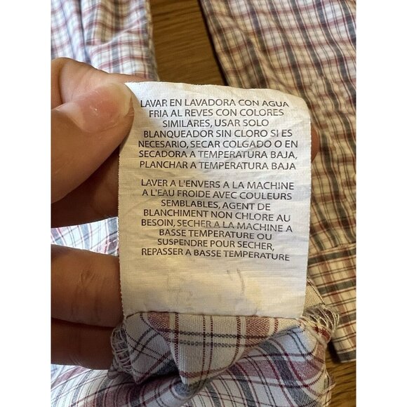Wrangler Authentics Shirt Mens Size Large Plaid Pocket Long Sleeve Button Down - Picture 13 of 14